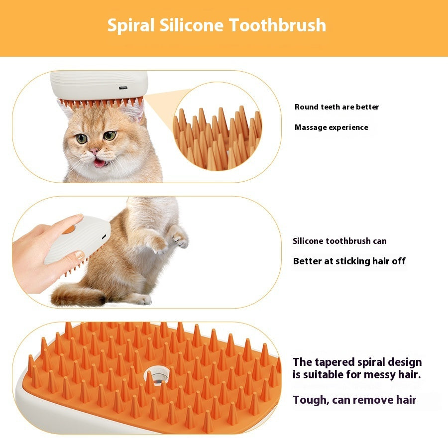 SteamGroom – USB Brush & Massager for Pets