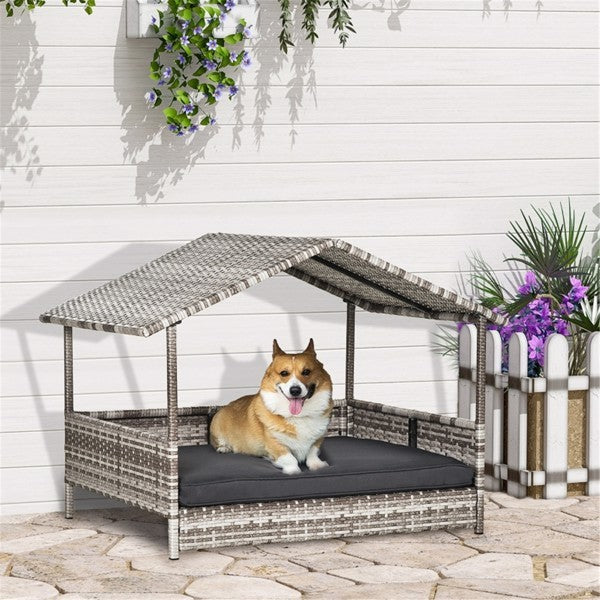 ChillPup Set – Rattan Bed & Tent for Stylish Dogs