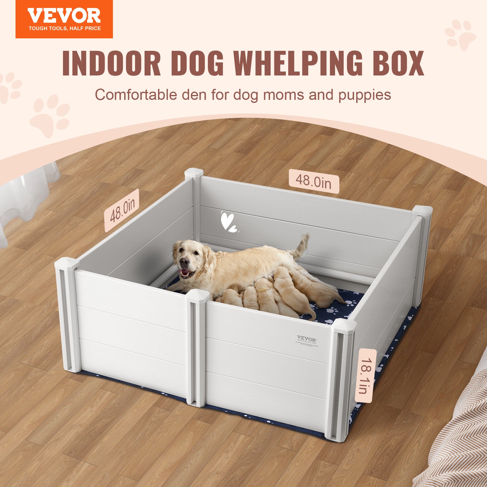 PuppyNest – Safe Whelping Box for New Moms