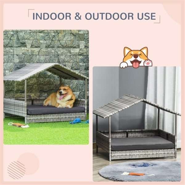 ChillPup Set – Rattan Bed & Tent for Stylish Dogs