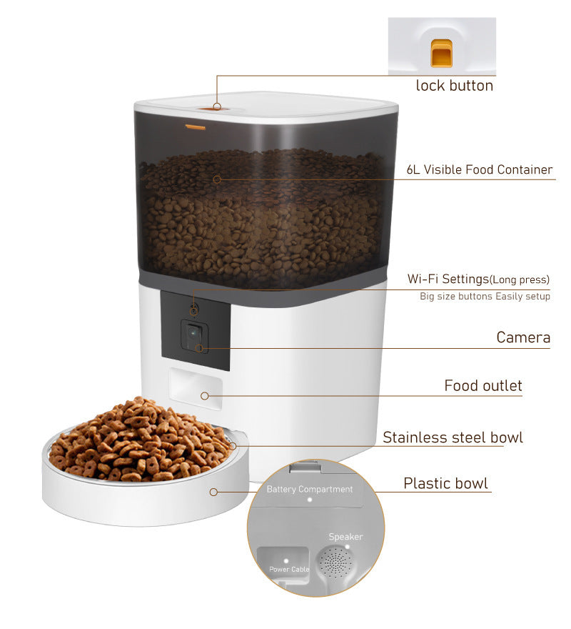 Video Camera Pet Feeder