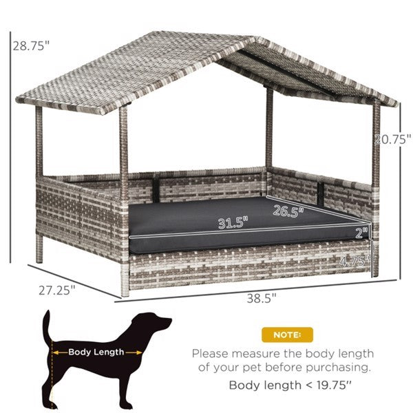 ChillPup Set – Rattan Bed & Tent for Stylish Dogs