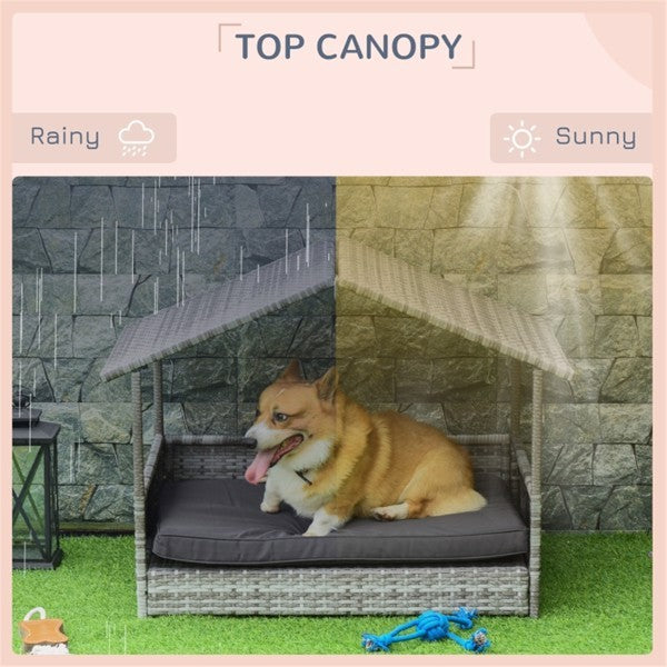 ChillPup Set – Rattan Bed & Tent for Stylish Dogs