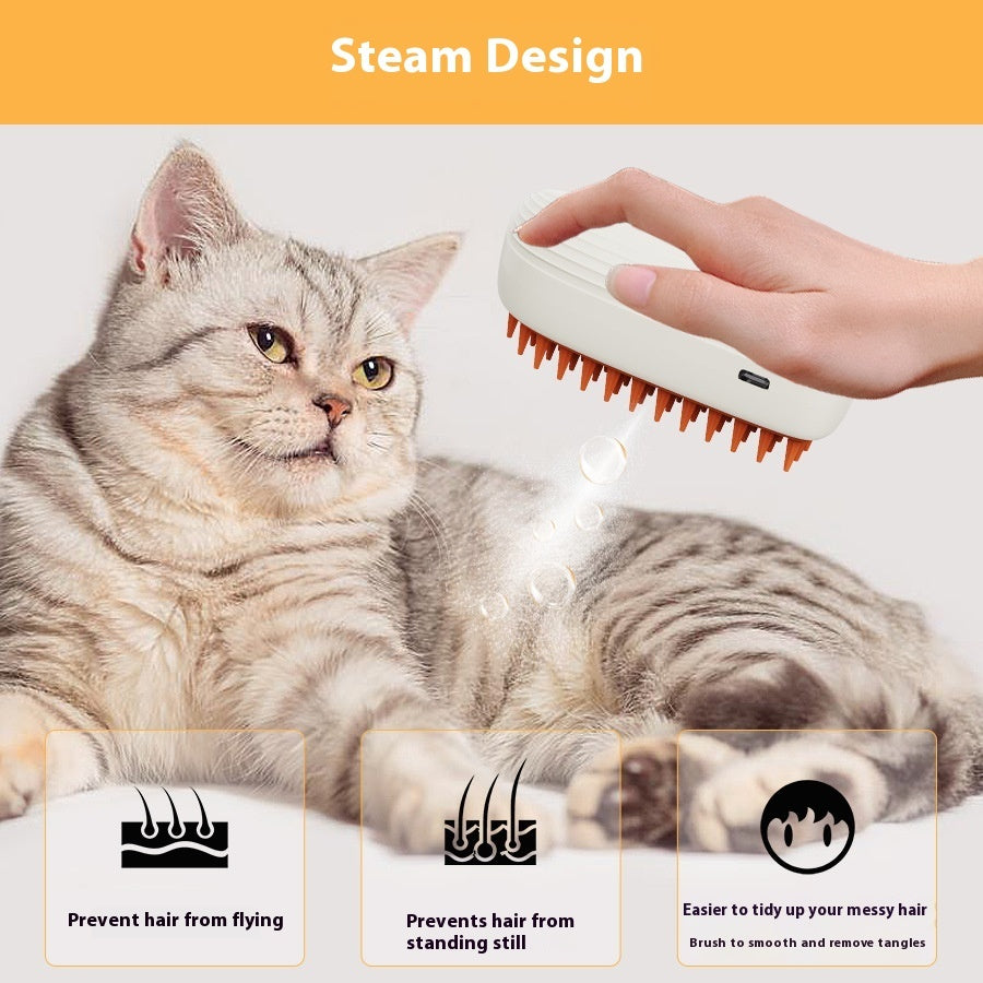 SteamGroom – USB Brush & Massager for Pets